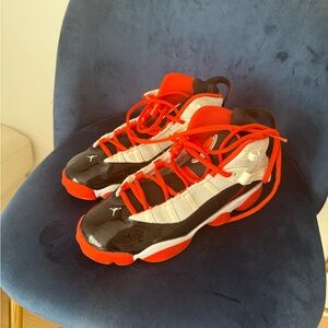 Jordan Kids' Black, Orange and White Basketball Sneakers